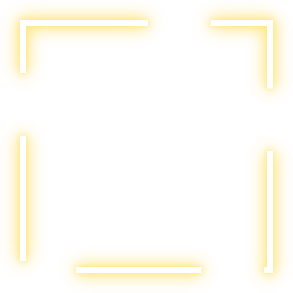 A yellow neon square frame png