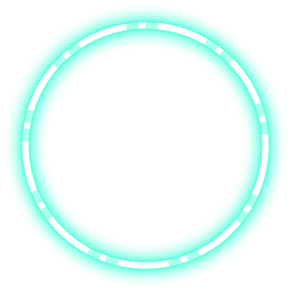 Neon glowing futuristic ring png