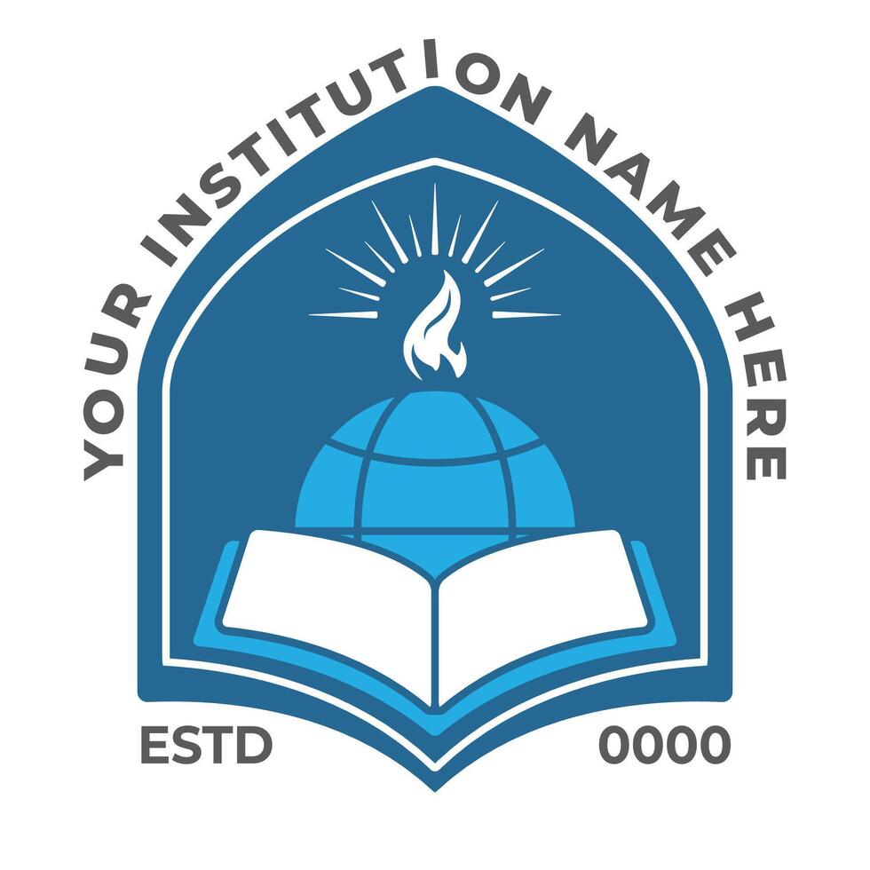 Islamic logo design template for islamic education and organization vector
