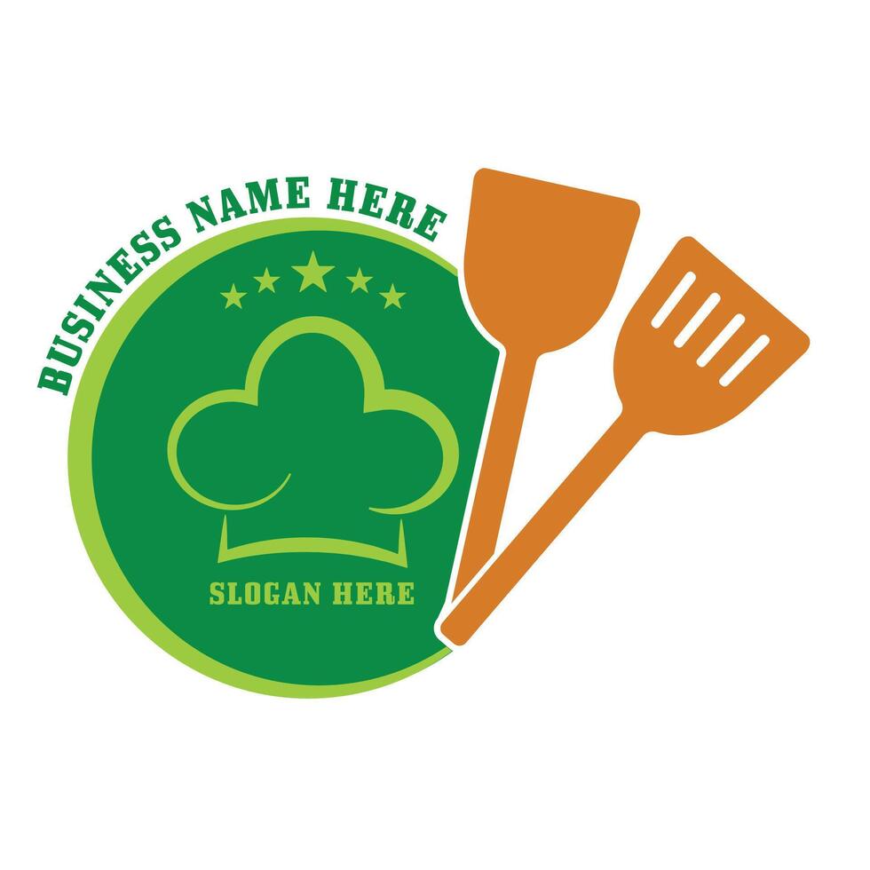 Food and restaurant business logo design template vector