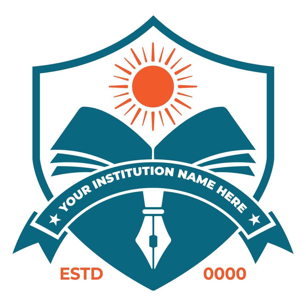 Education logo design template for school and institution vector