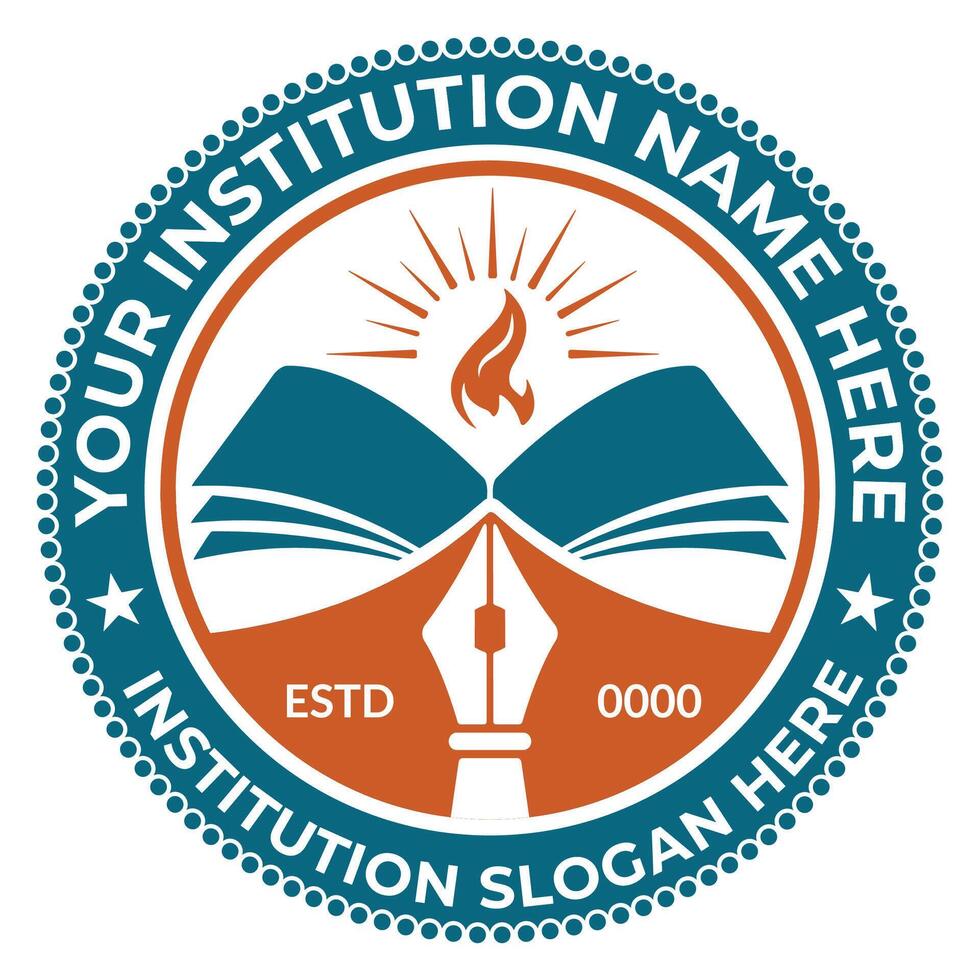 School and education logo design template with book icon vector