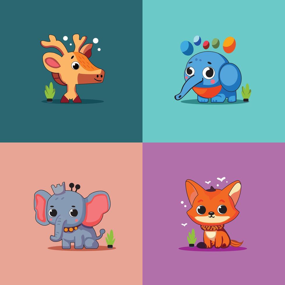 animal beauty cute vector