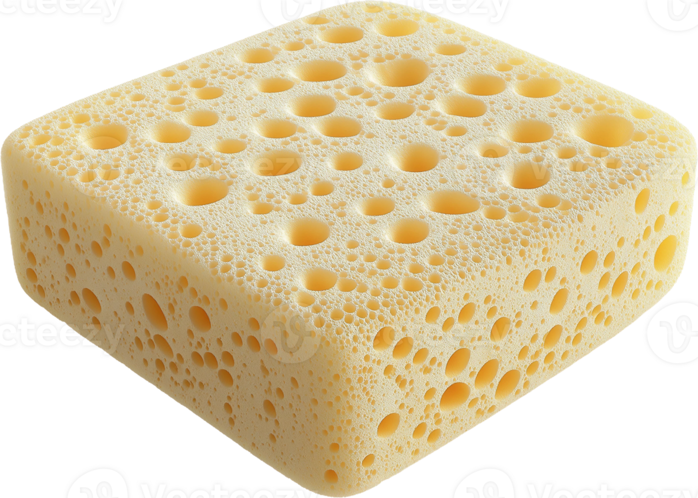 A cheese cube with holes on it png