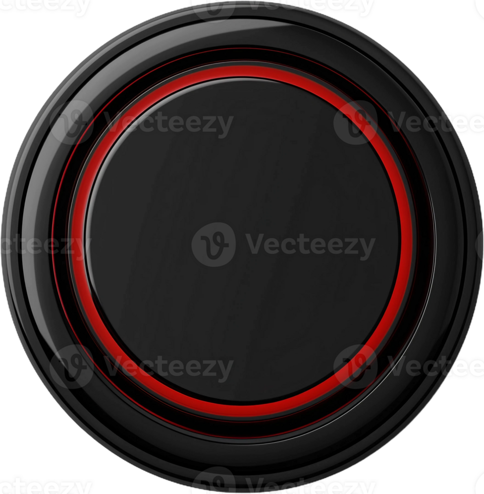 A black and red button with a red stripe png