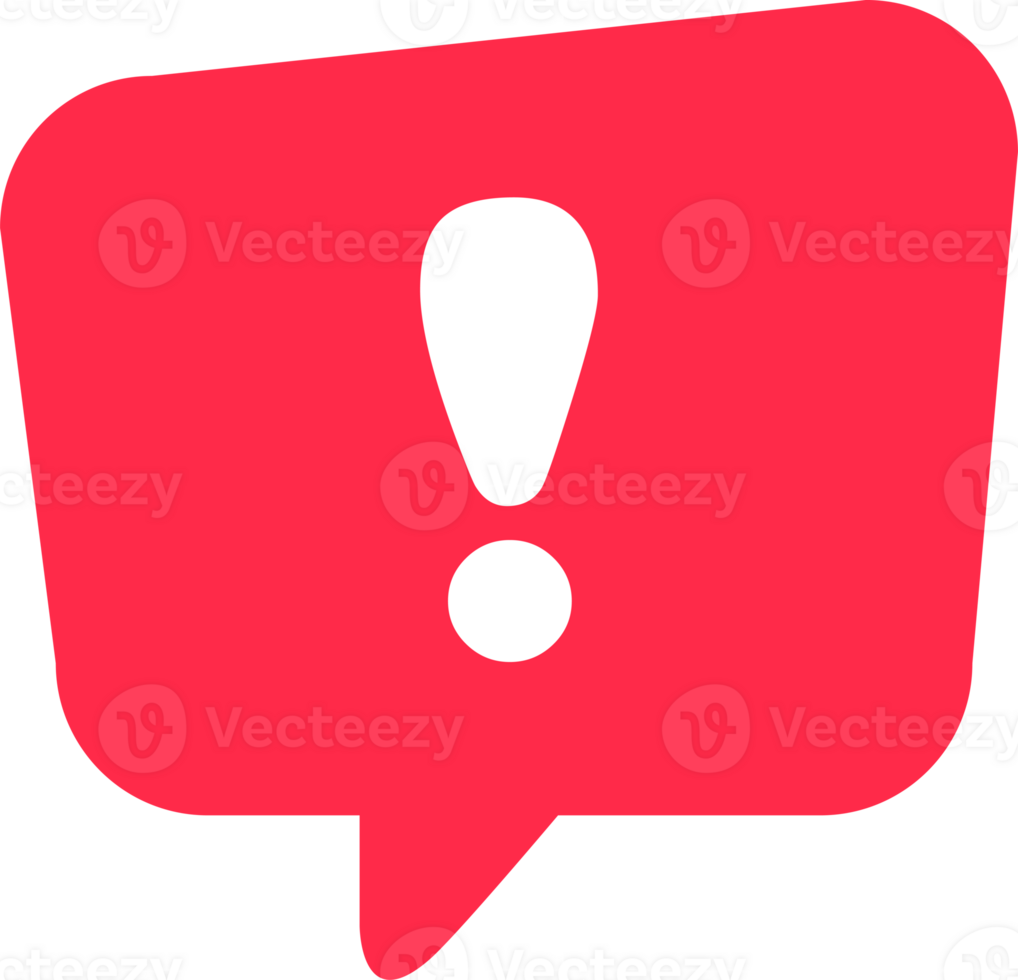 Exclamation icon attention logo warning speech bubble important round mark. png
