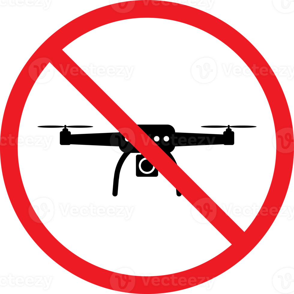 No drone zone sign flights with drone prohibited ban stop sign illustration for graphic design, logo, web site, social media, mobile app, ui png