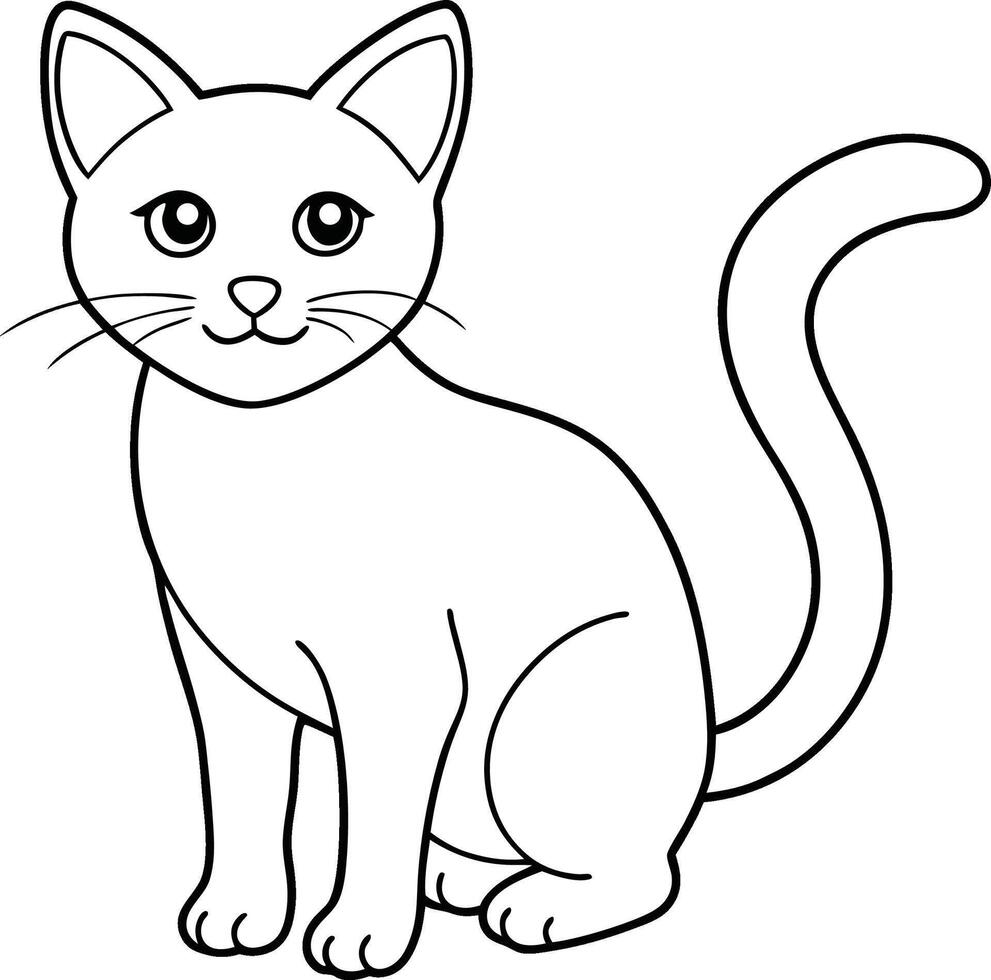 Illustrations of cute calico cats in various poses vector