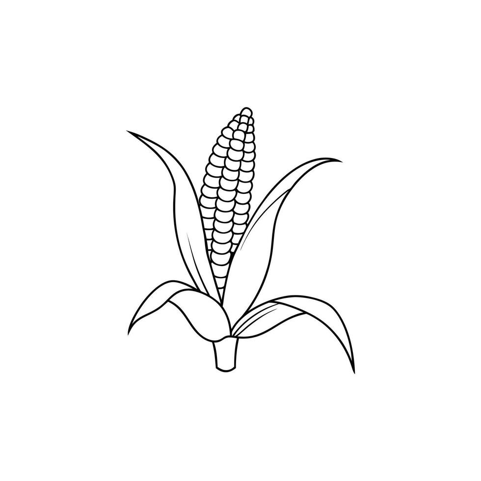 Corn Icon Flat Graphic Design vector