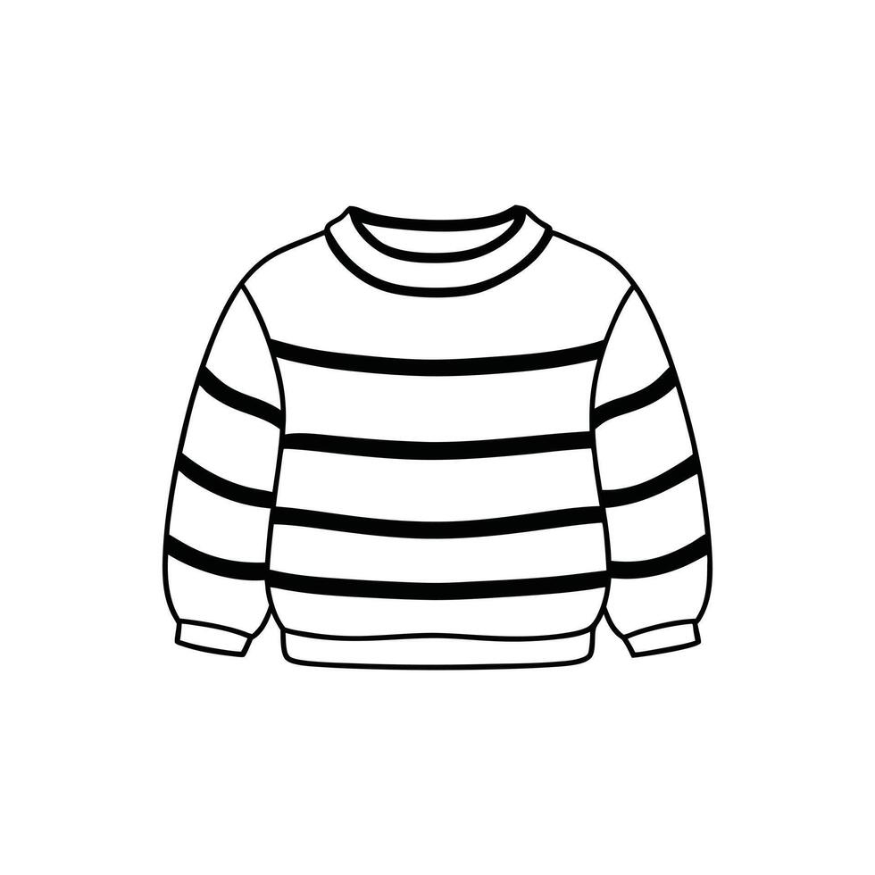 Trendy Striped Sweater for Kids Fashion vector