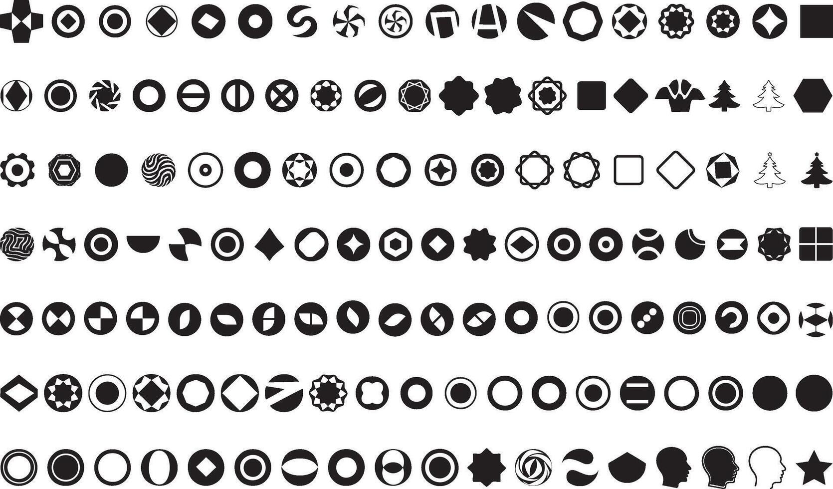 Badges shape silhouette art illustration.badges shape collections Set.Black template for patch,insignias, overlay.Circle sticker set.Wavy edge promo black badges. Star burst shape tags for price vector