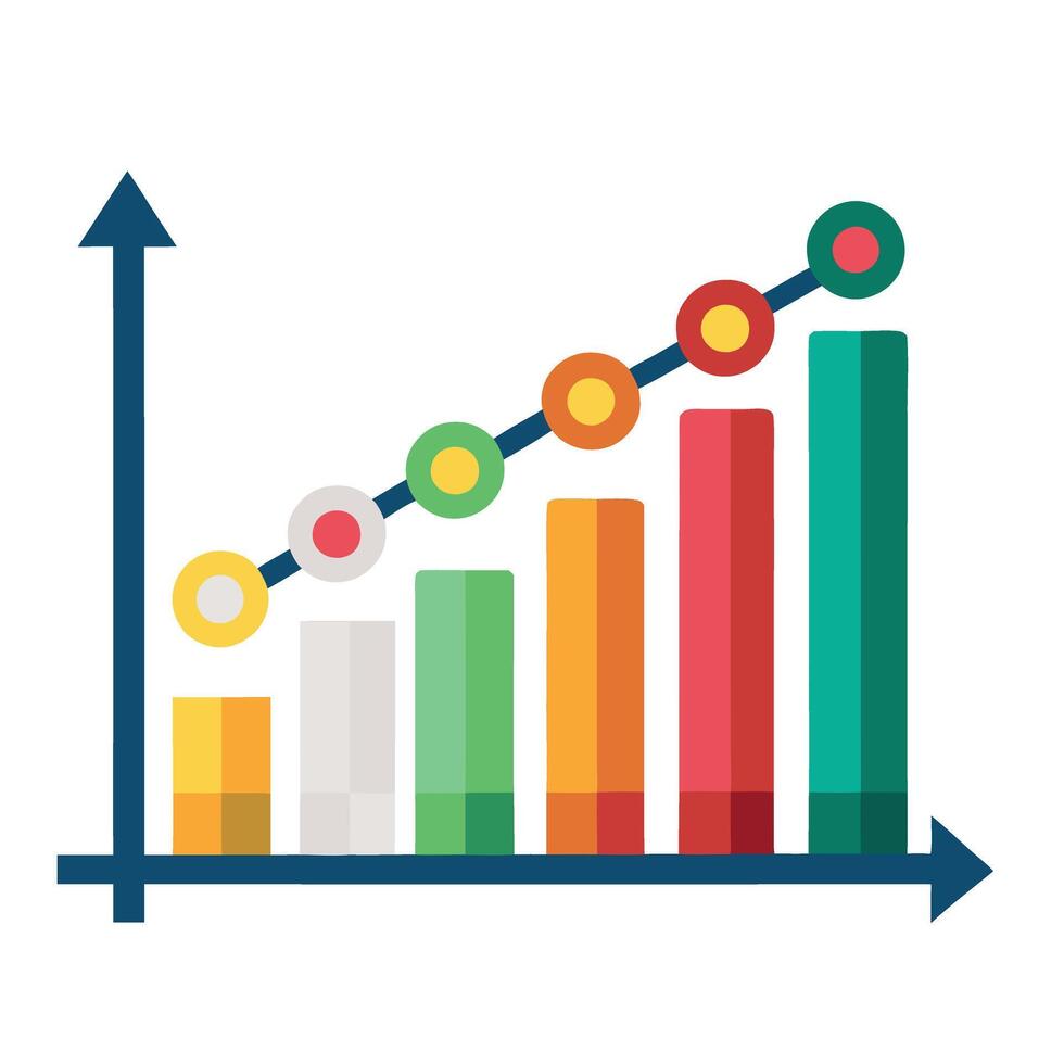 Progress Graph Art Illustration vector