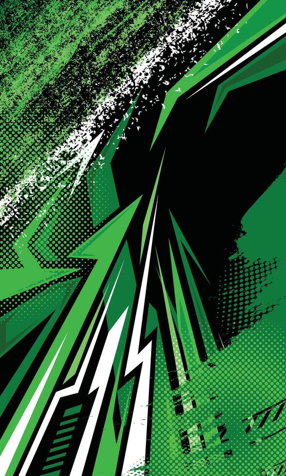 Abstract geometric green stripes sublimation sports jersey template vector
