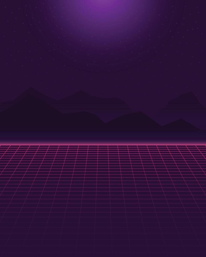 Abstract cyberpunk synthwave retro wallpaper vector