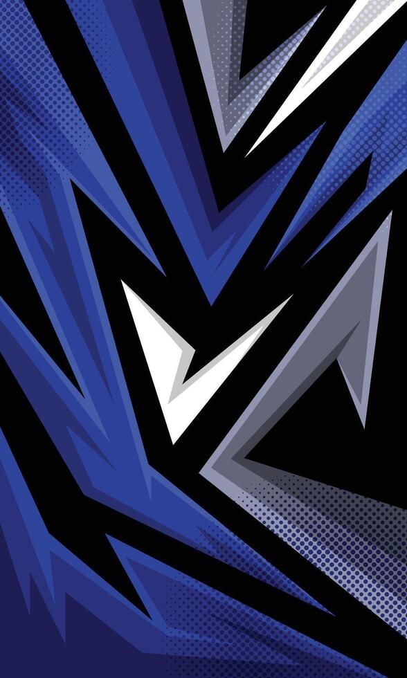 Abstract blue geometric stripes background for sublimation jersey printing vector