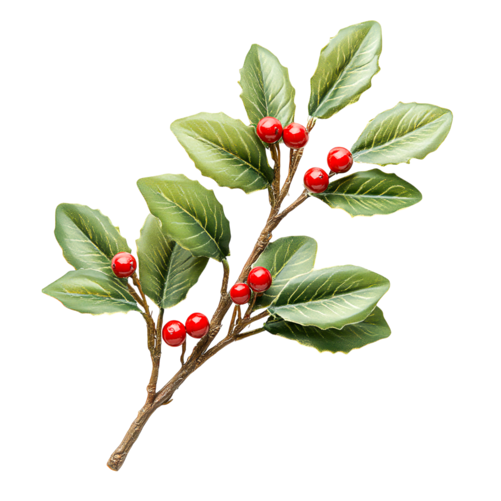 Close-up of a cherry tree branch with ripe red berries and green leaves png