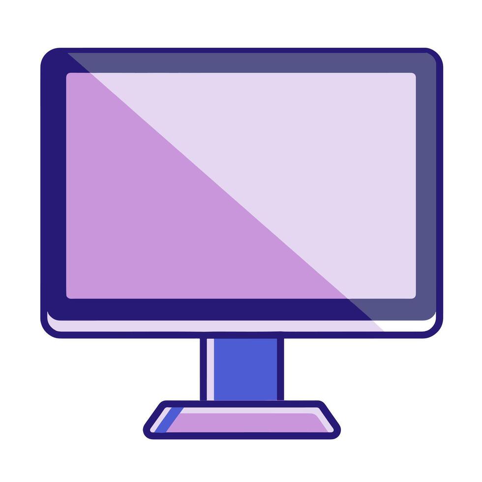 icon of a desktop monitor vector