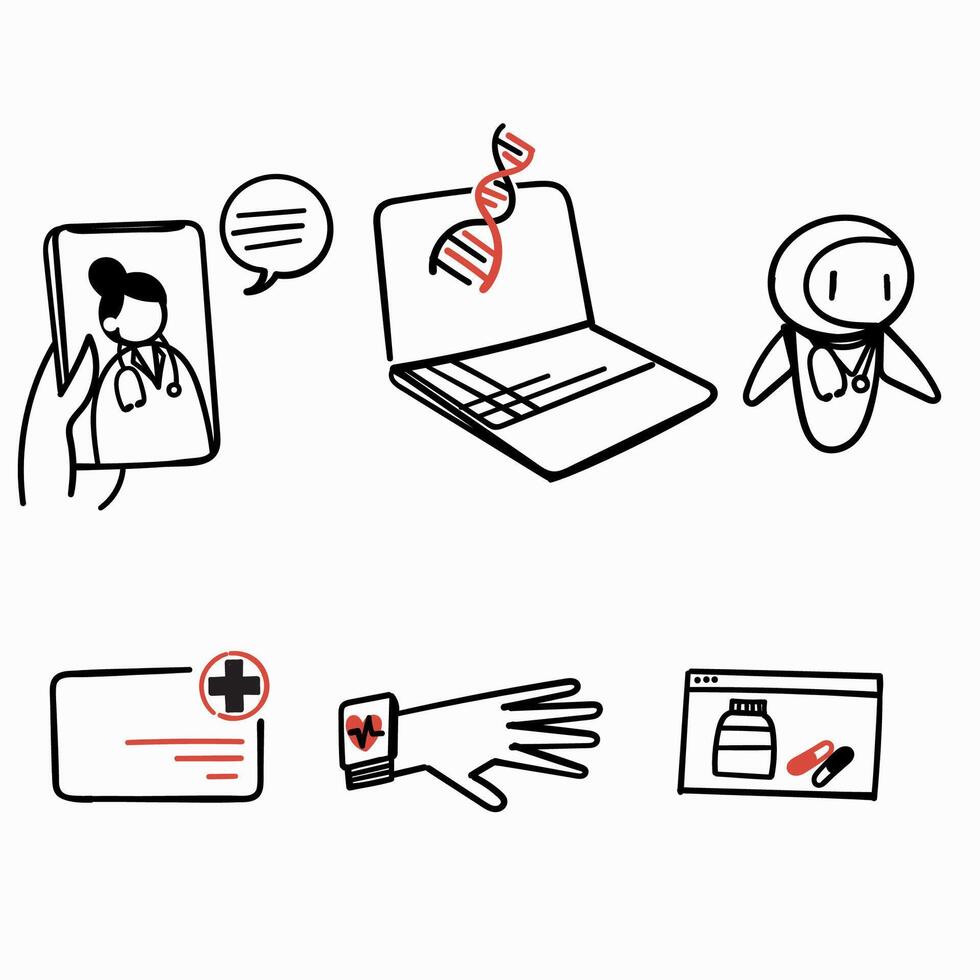 a set of icons depicting various medical devices vector