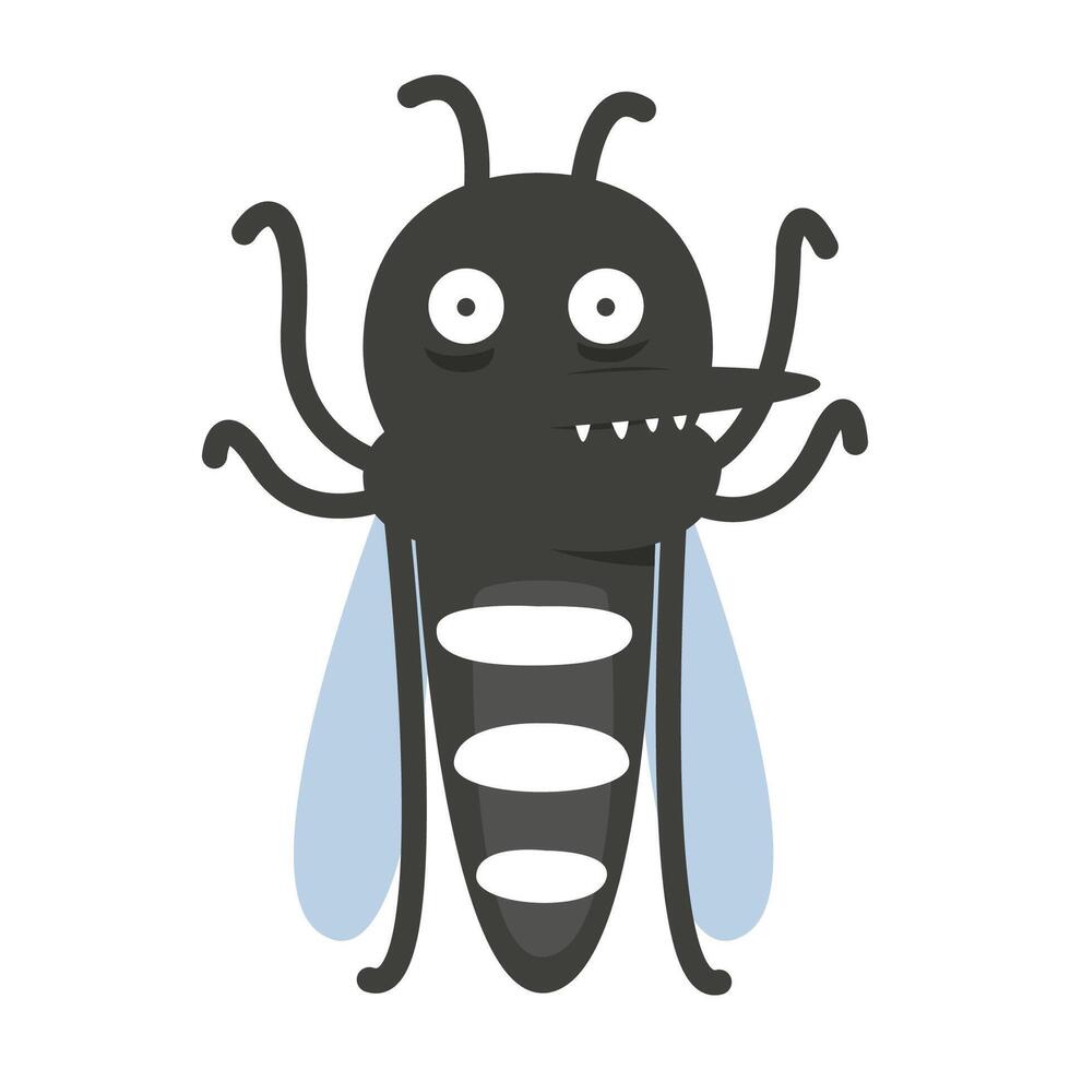 mosquito character. mosquito carrier of dengue fever disease vector