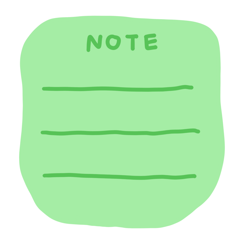 Cute Note Pad Lined Paper Pad Cute Note Pad Piece Green Note Pad With Lined png