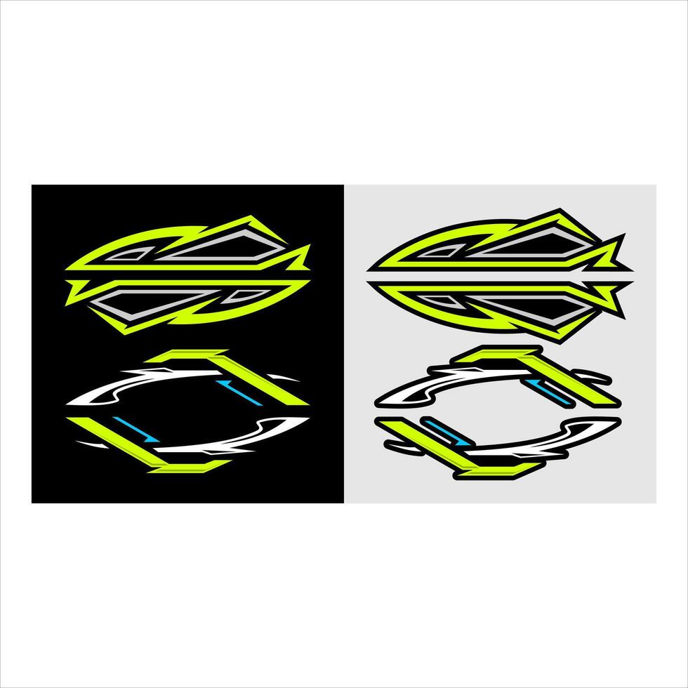 racing stripe design in bright highlighter color vector