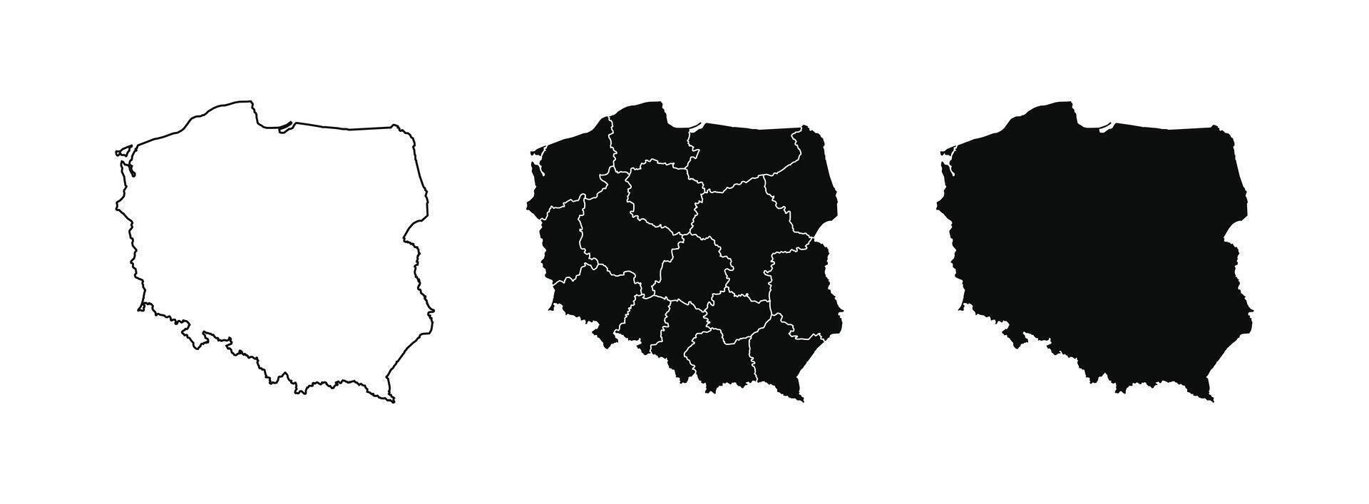 Map of Poland. Poland Map on white background. vector
