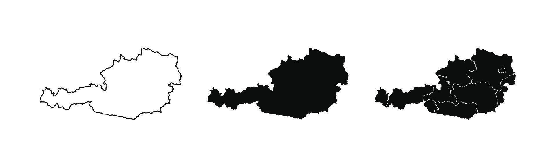 Map of Austria. Austria Map on white background. vector