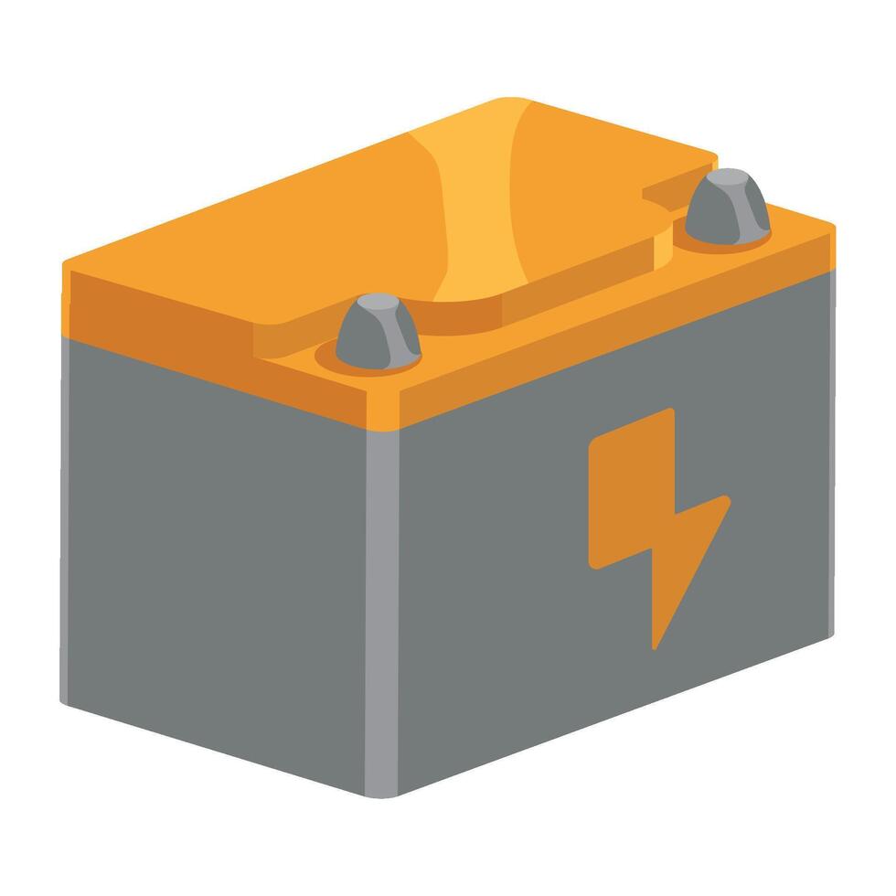 battery car electricity icon isolated vector