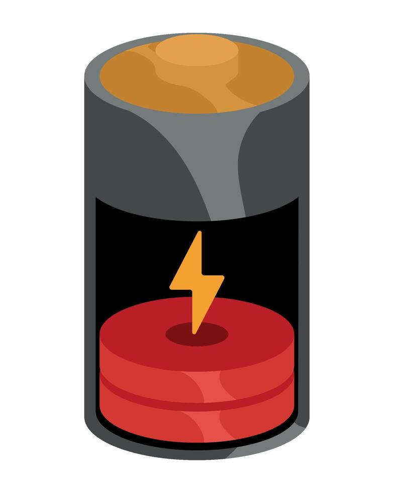 battery low charge illustration isolated vector