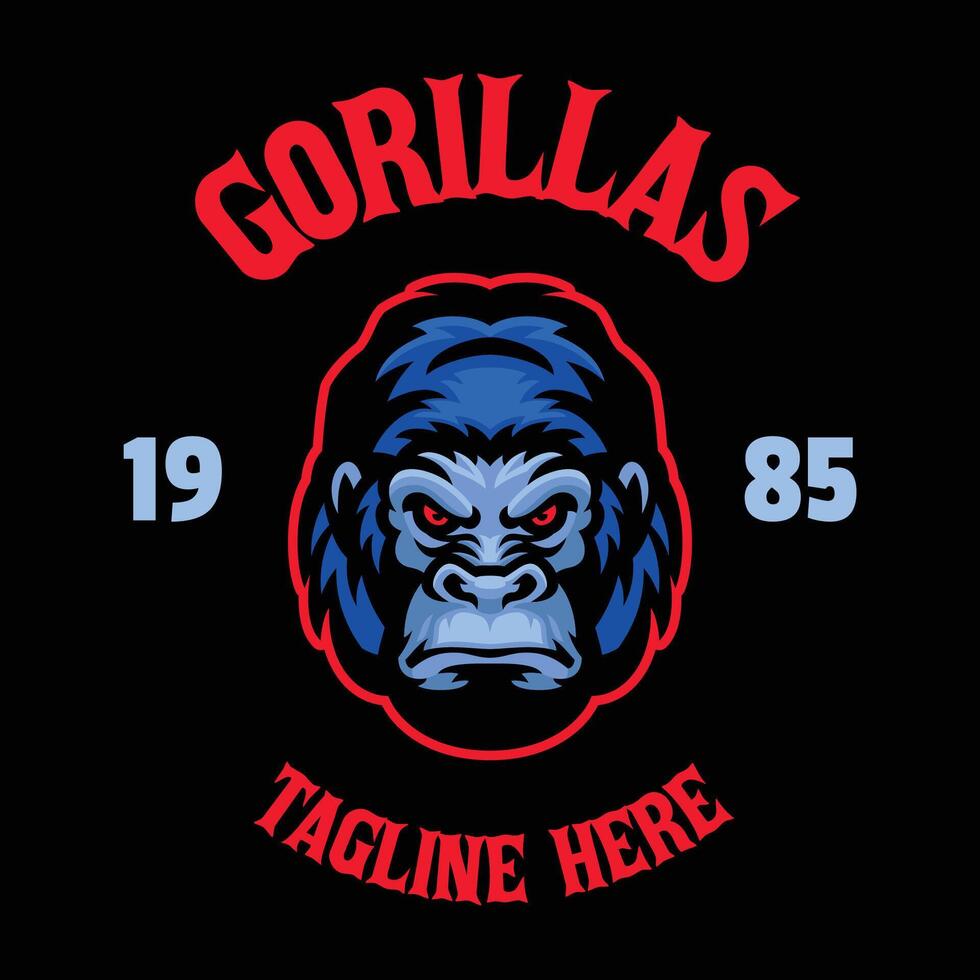 Big Gorilla Head Mascot Logo vector