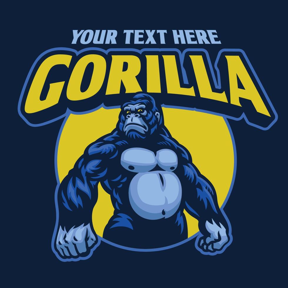 Angry Gorilla Mascot Illustration vector
