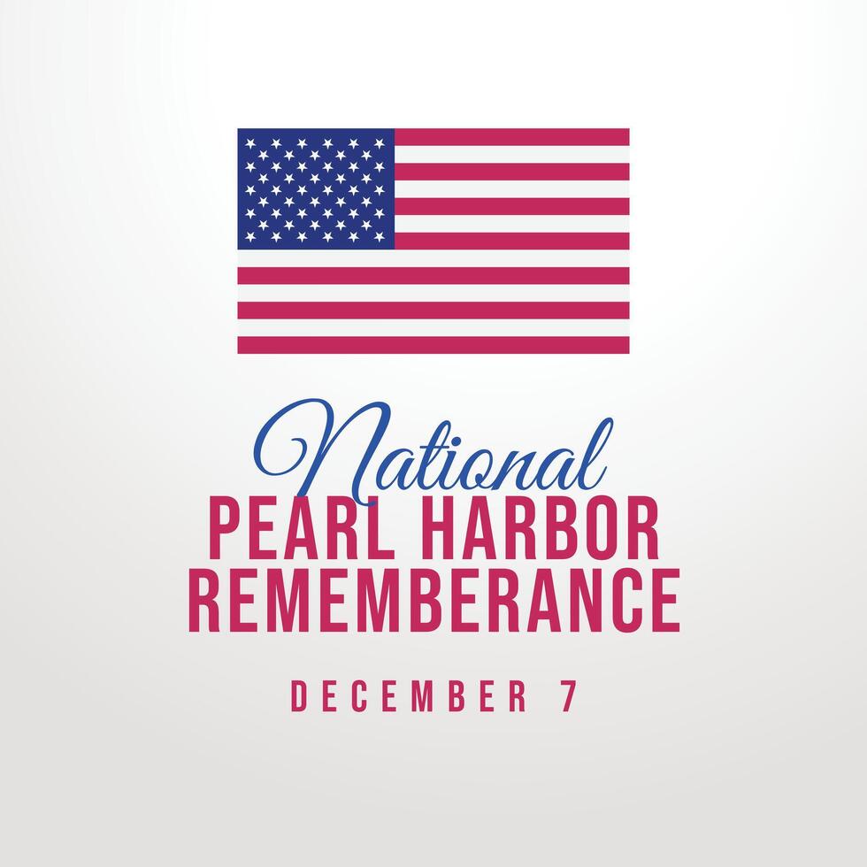 National Pearl Harbor Day of Remembrance design template good for celebration usage. National Pearl Harbor Day design. flat design. eps 10. vector
