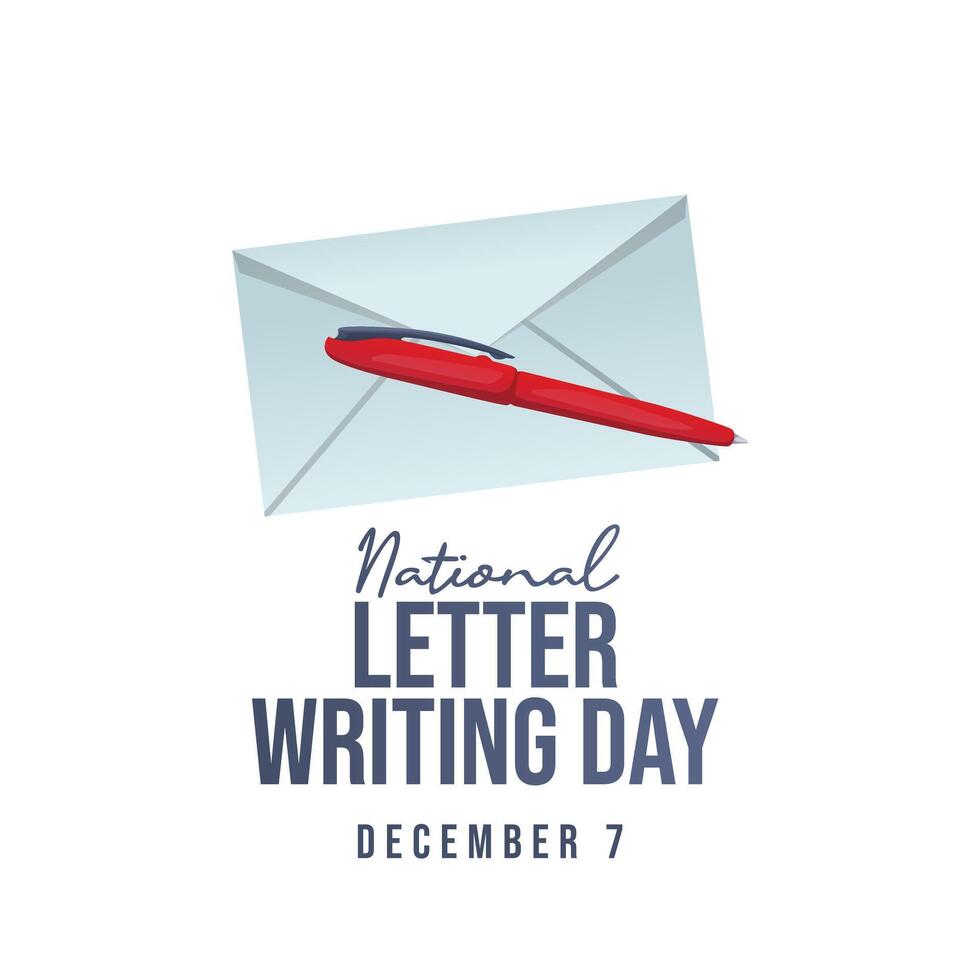National Letter Writing Day design template good for celebration usage. National Letter Writing Day design. flat design. eps 10. vector