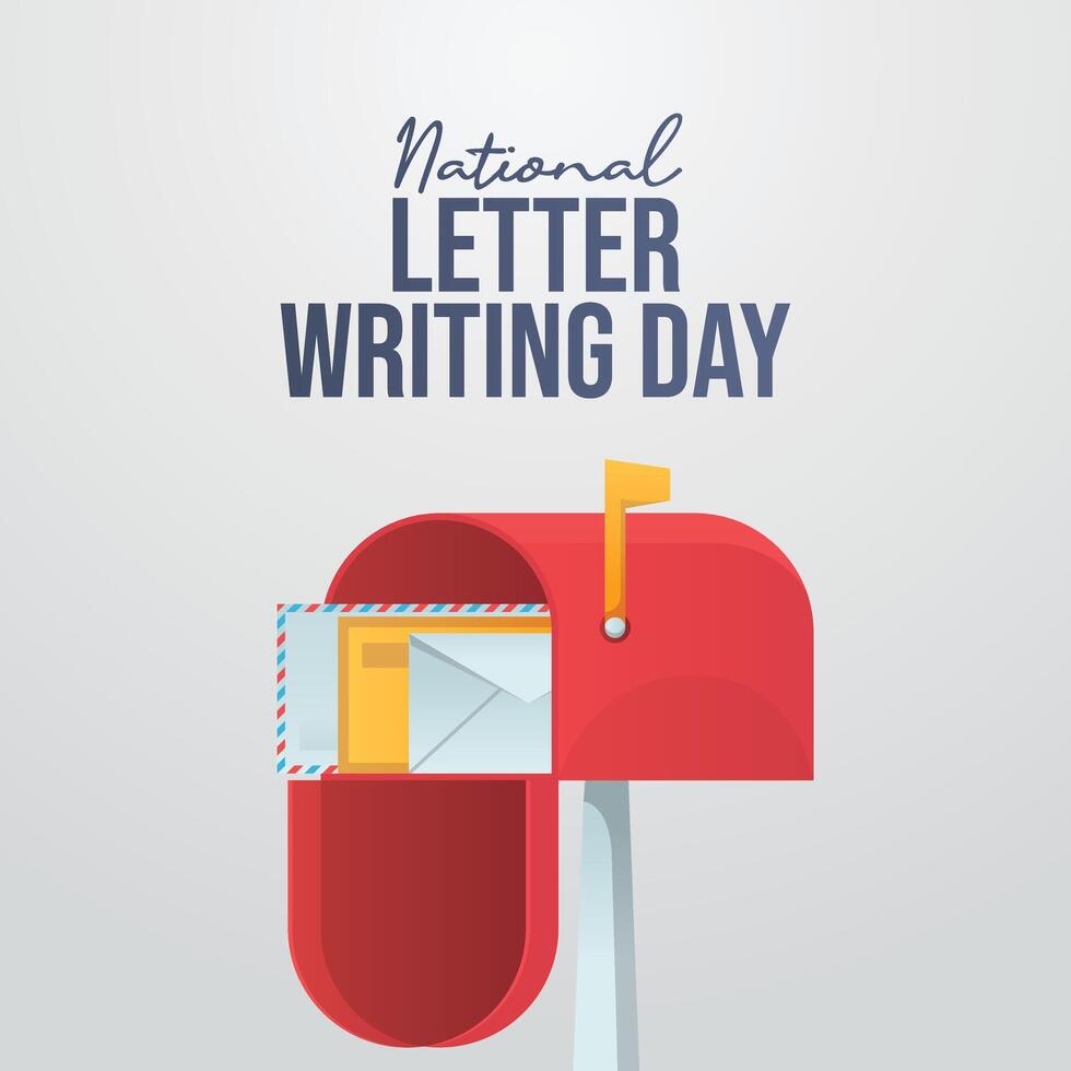 National Letter Writing Day design template good for celebration usage. National Letter Writing Day design. flat design. eps 10. vector