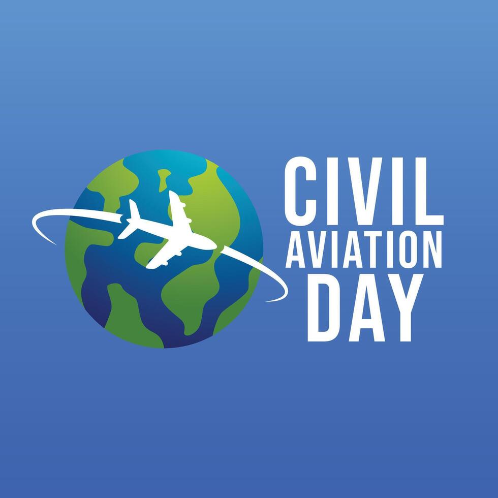 International Civil Aviation Day design template good for celebration usage. International Civil Aviation Day design. flat design. eps 10. vector
