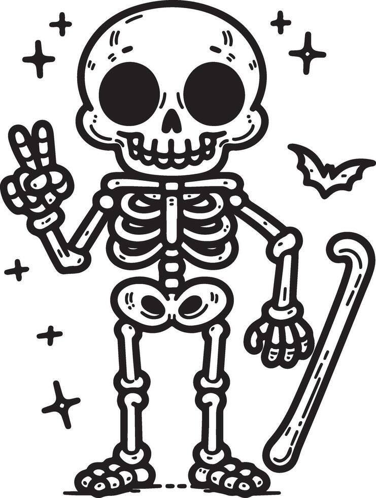 Cartoon Halloween Skull vector
