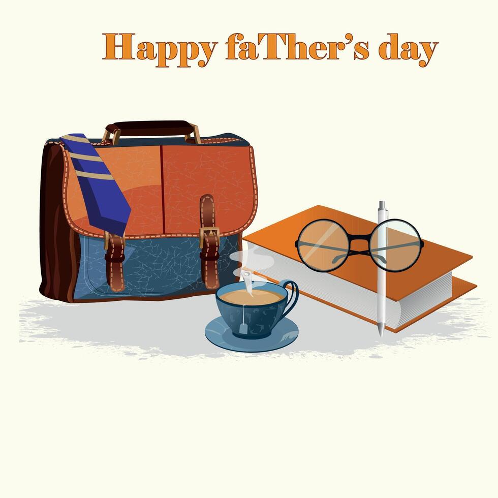 Happy father's day celebration illustration vector