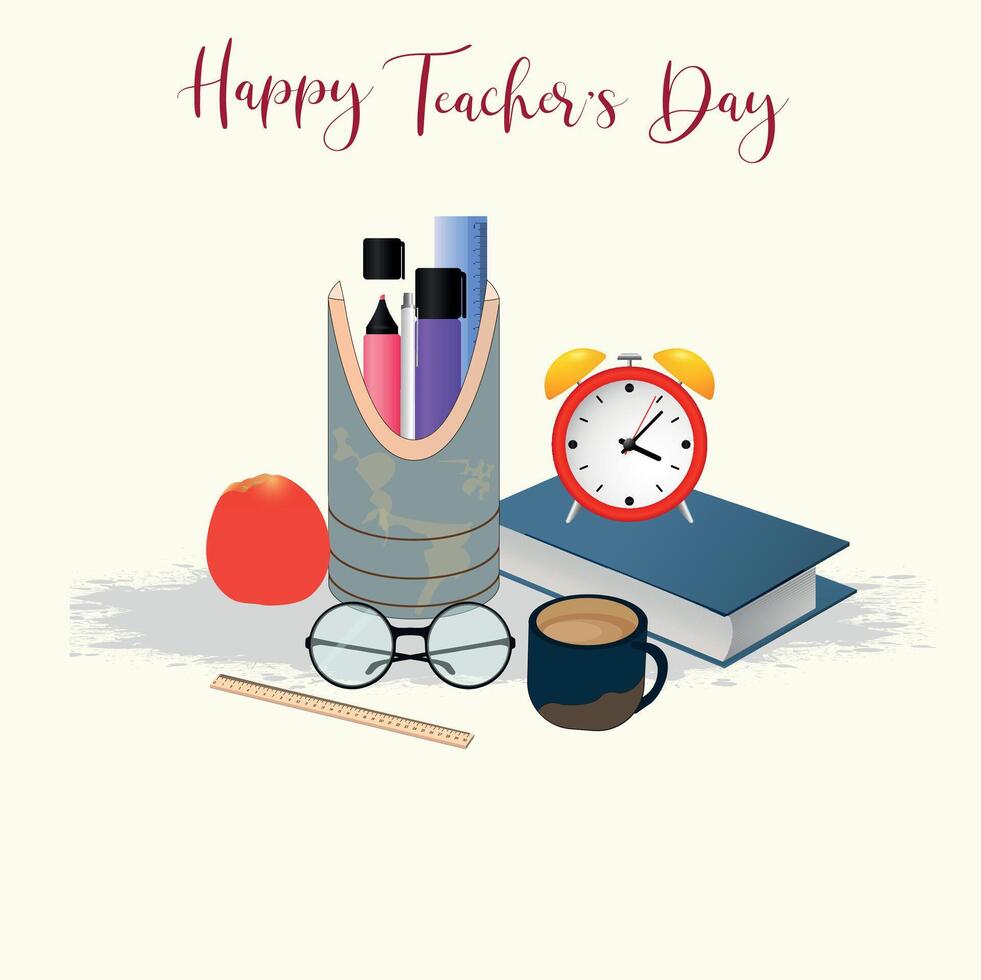 happy teachers day vector
