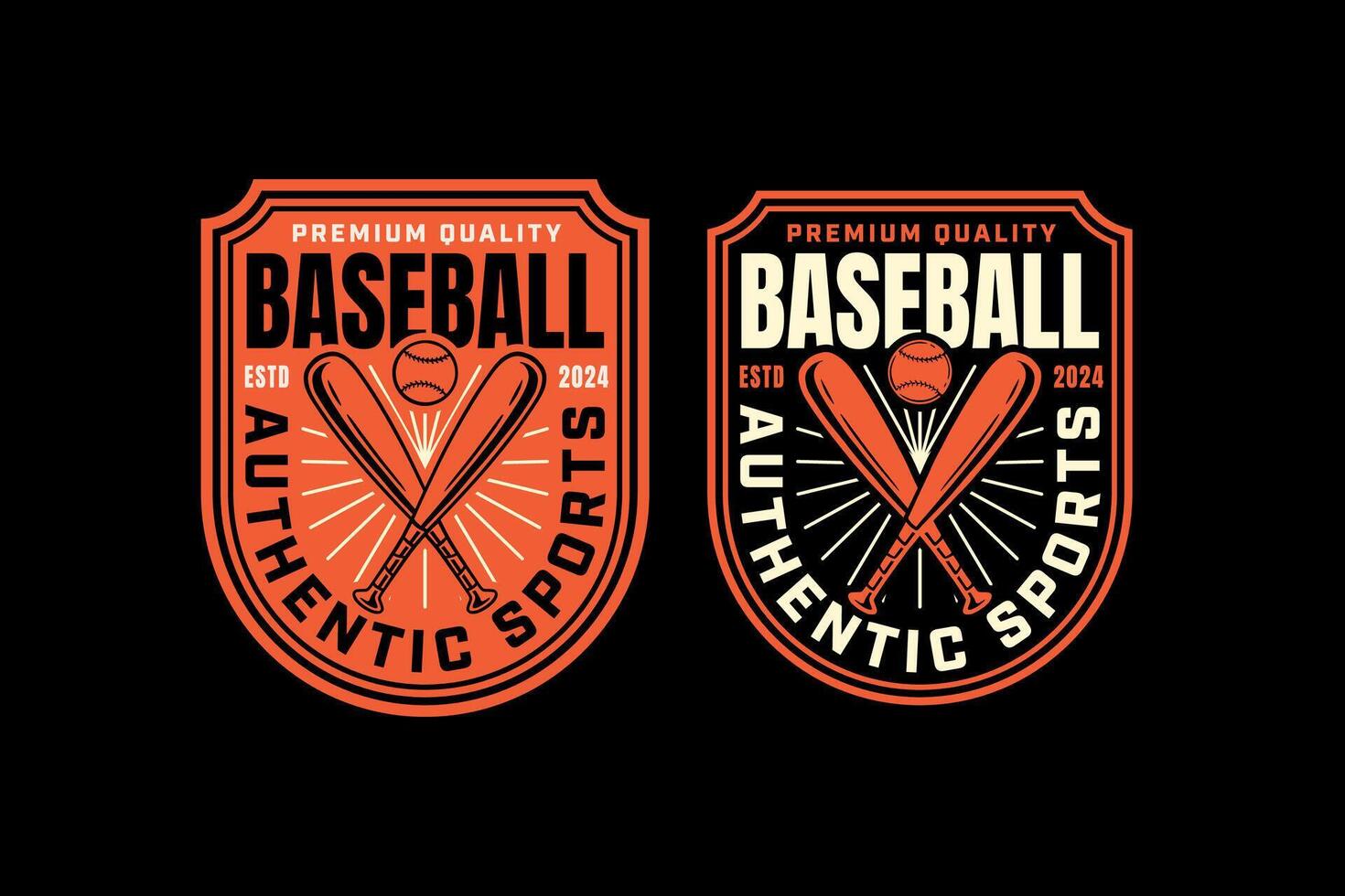 crossed baseball bats with ball retro vintage logo design collection set for baseball sport club, tournament, t shirt, merchandise designs vector