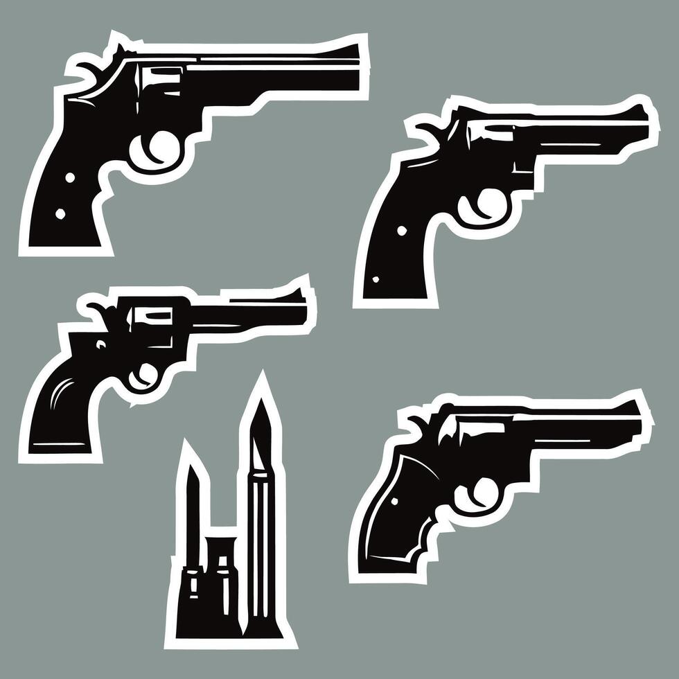 Guns and guns illustration vector