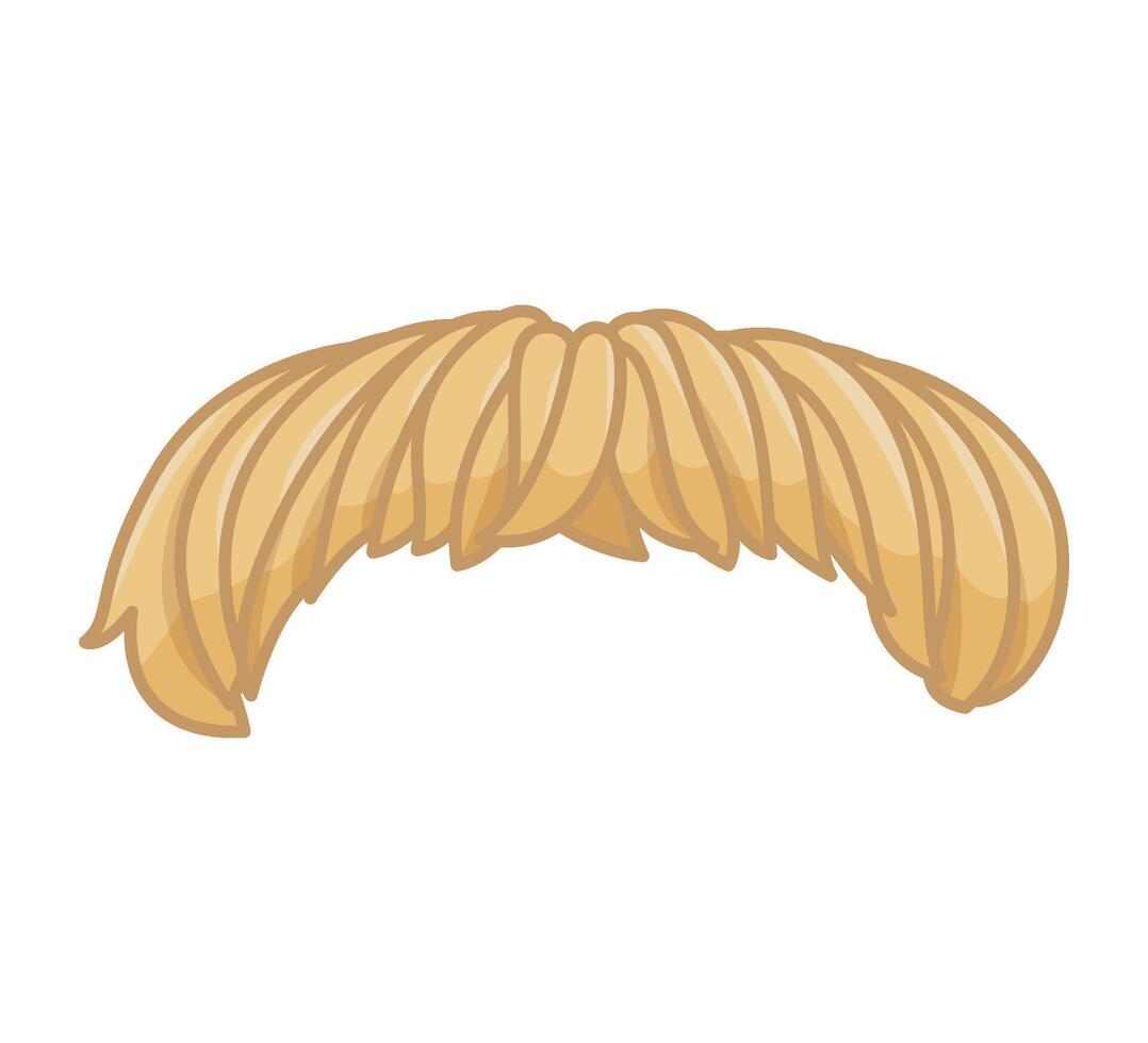 Cartoon blonde mustache illustration vector