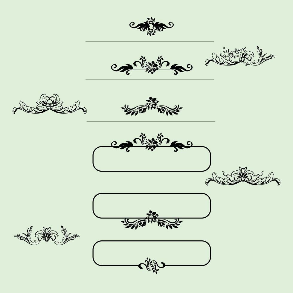 A set of decorative frames and borders vector