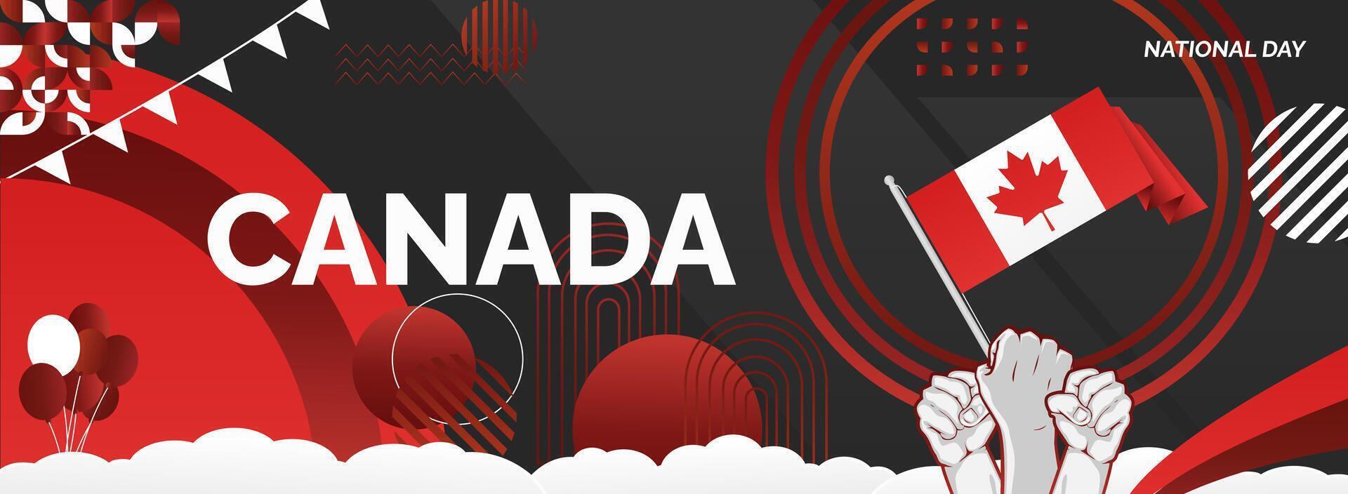 Canada Day background in Canadian flag colors vector