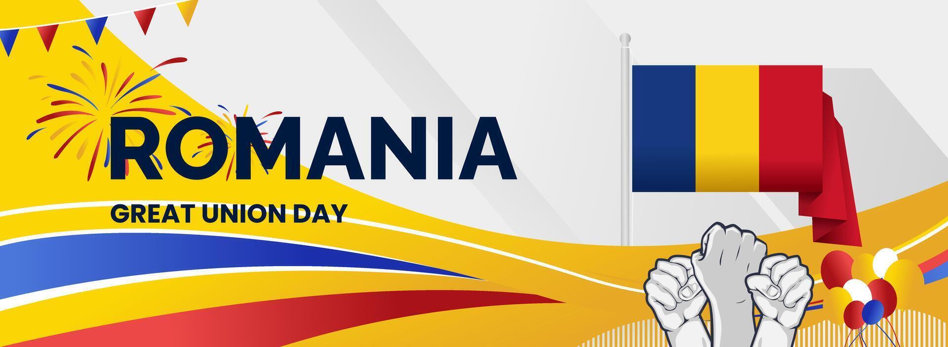 Illustration background for Romania's national day. Can be used for posters, greeting cards, or social media vector