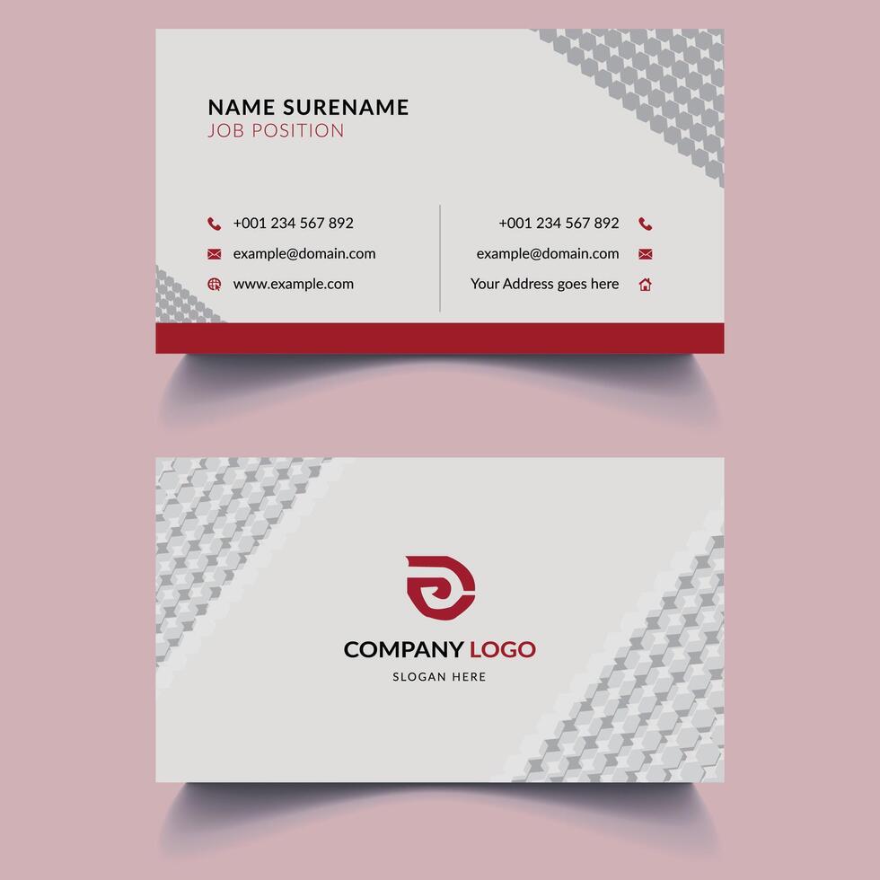 Business card template, Clean professional business card template, visiting card, business card design template. vector