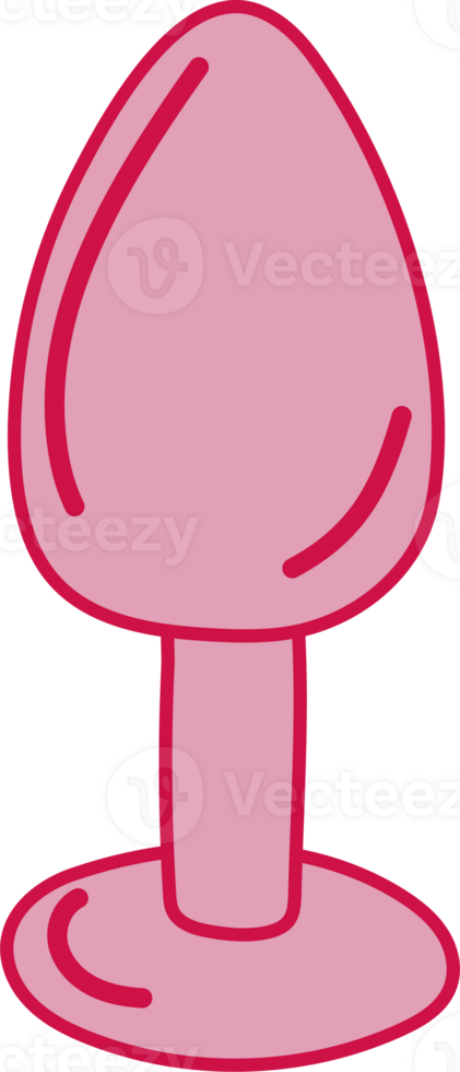 Hand drawn illustration butt plug. png