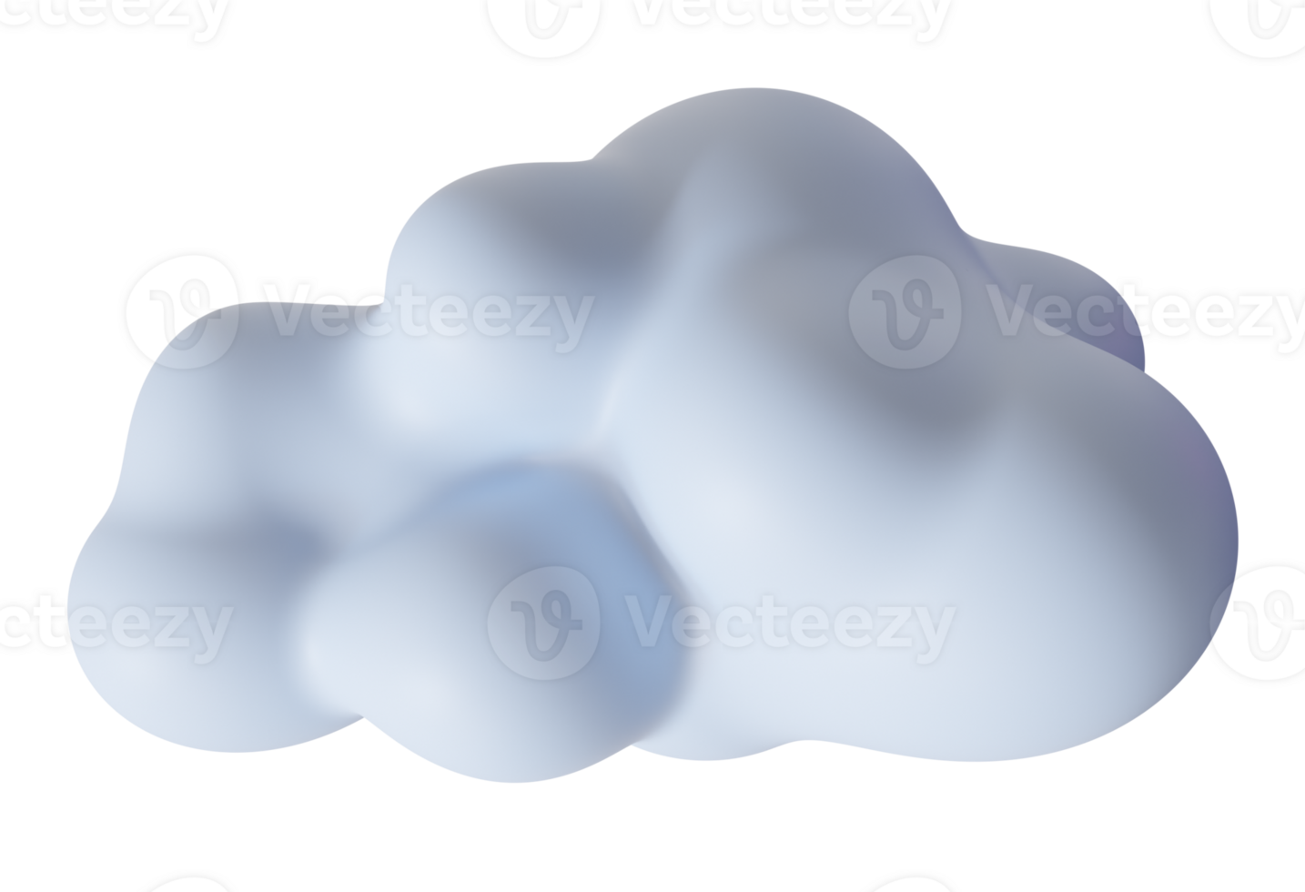 Cute blue 3D cloud on transparent background. Its a Boy themed element. Perfect for baby showers, birthday designs and celebratory themes. 3D render png