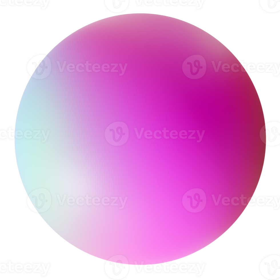 Cute, rainbow, colorful sphere on transparent background png