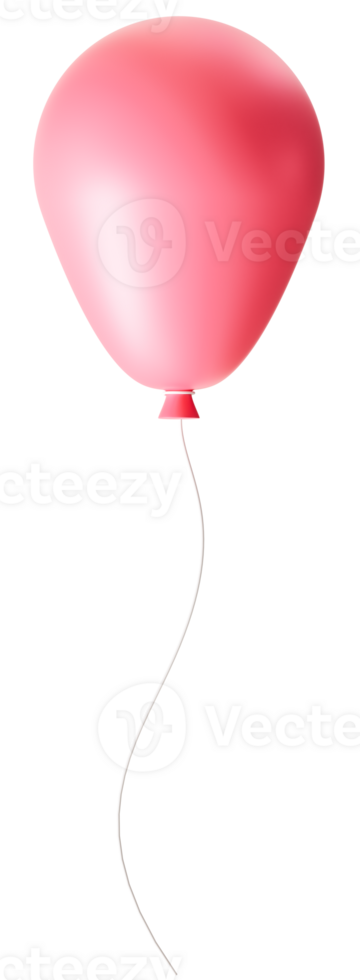 Cute pink 3D balloon on transparent background. Its a Girl themed element. Perfect for baby showers, birthday designs and celebratory themes. 3D render. png
