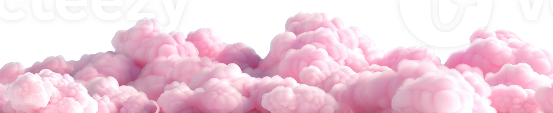 Pastel pink cloud with smooth and fluffy texture, on transparent background. Ideal for use in baby-themed designs, dream-like illustrations. Playful element, cut out. Footer. png